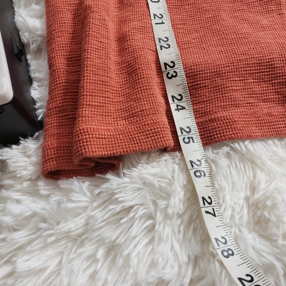 Free People Burnt Orange Thermal Top Sz Small C10 - Picture 3 of 5